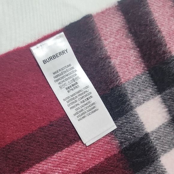Burberry Red and Black Checkered Scarf - Picture 3 of 4